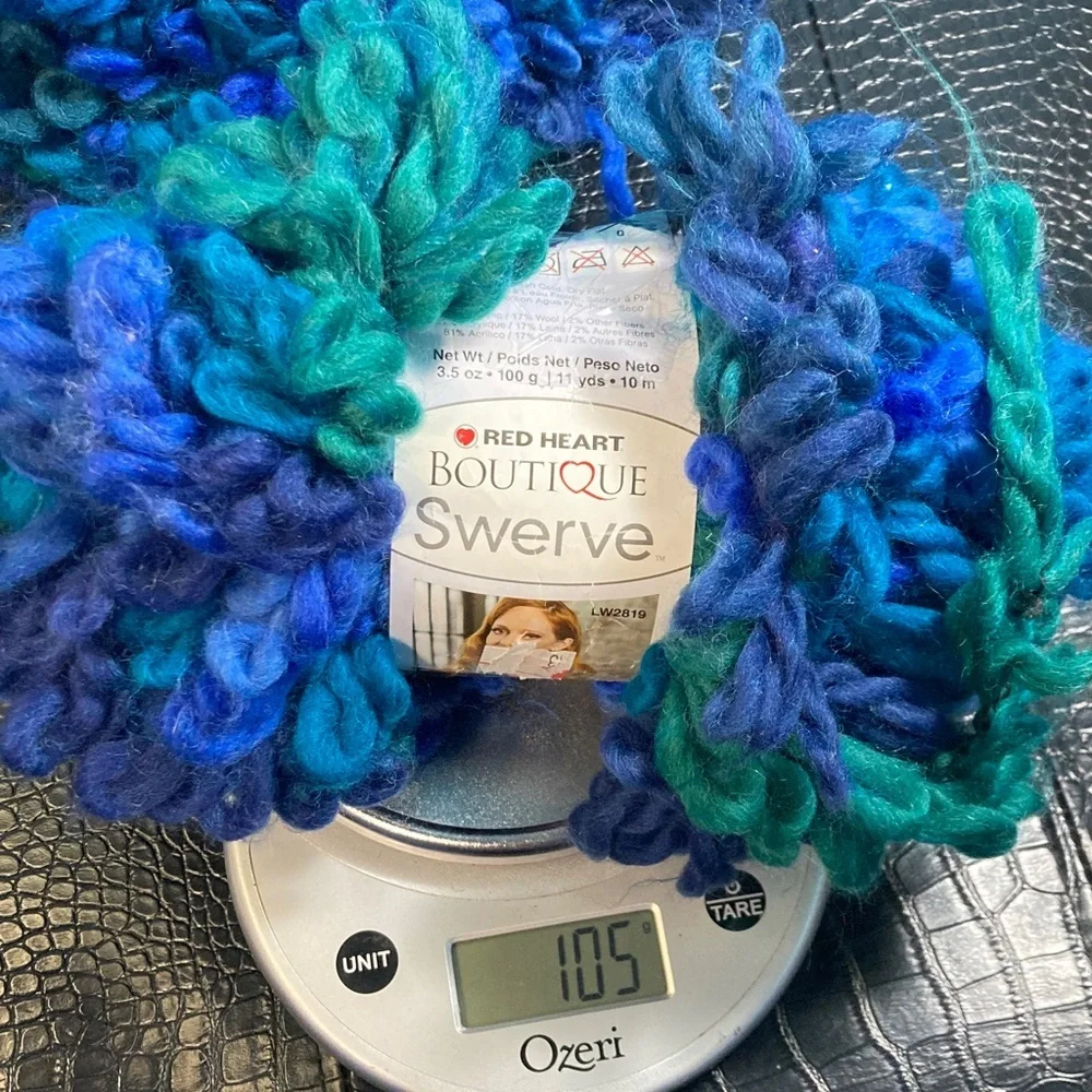 5for$10 1 NWT +1 Red Heart Boutique Swerve 81%Acrylic 17%Wool 2%Other Col:Baltic